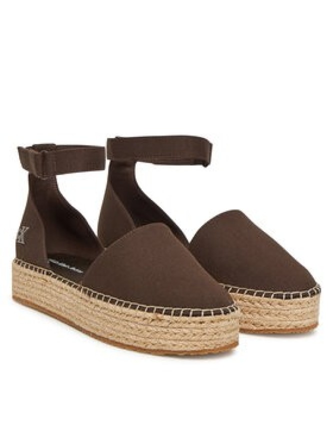 Calvin Klein Jeans Espadryle Flatform Espadrille Sling Mg YW0YW01735 Brązowy