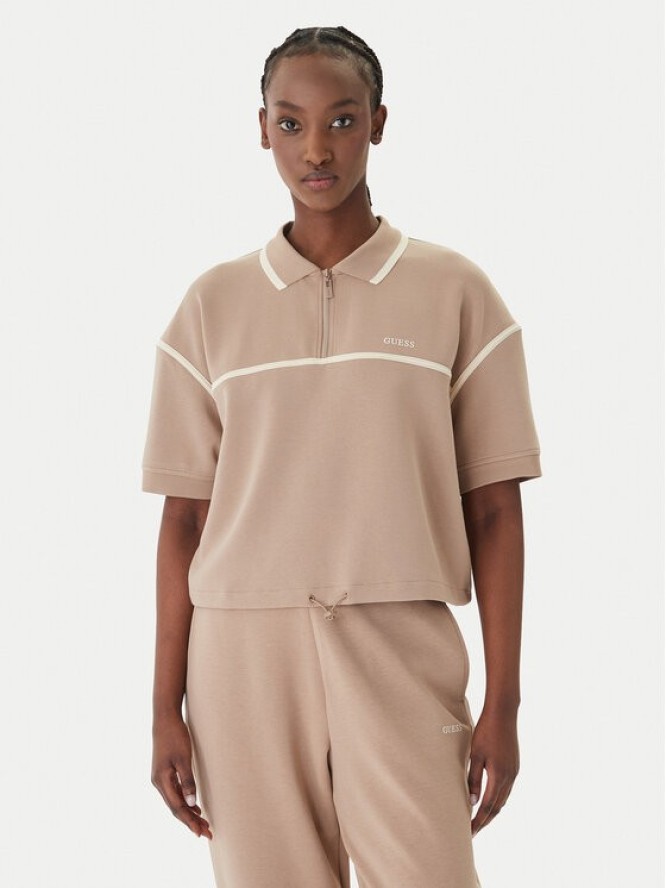 Guess Polo V6GP01 K2945 Beżowy Oversize
