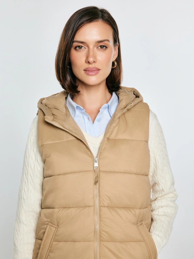 Kamizelka damska pikowana beżowa Pavla 801