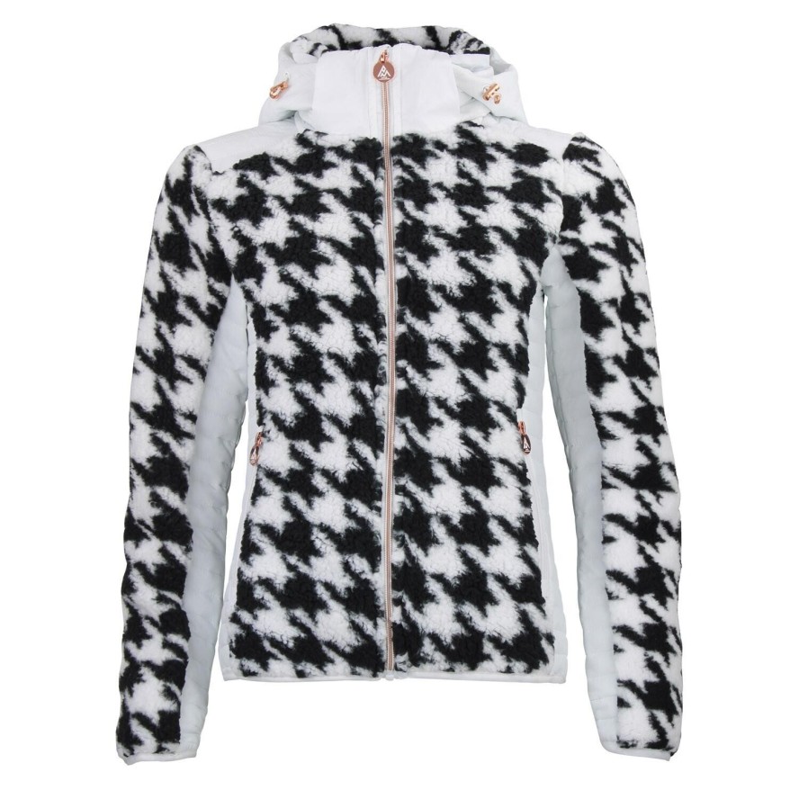 Kaptur polar z zippem, dwumateriałowy, z naszywką na piersi dla kobiet Peak Moun