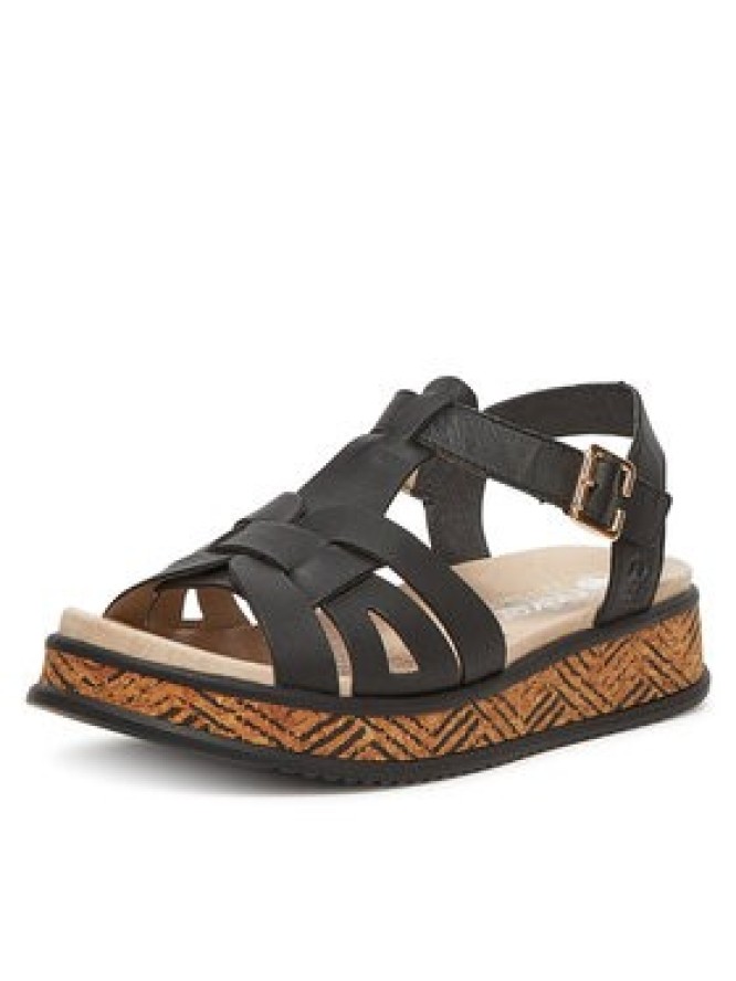 Rieker Sandały W0853-00 Czarny