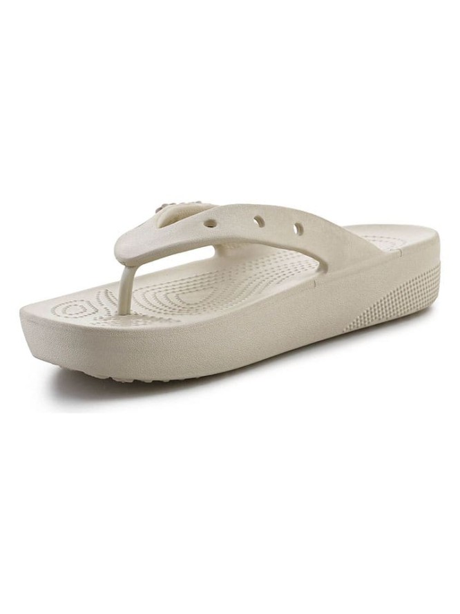 Crocs Japonki "Classic Platform" w kolorze kremowym rozmiar: 41/42