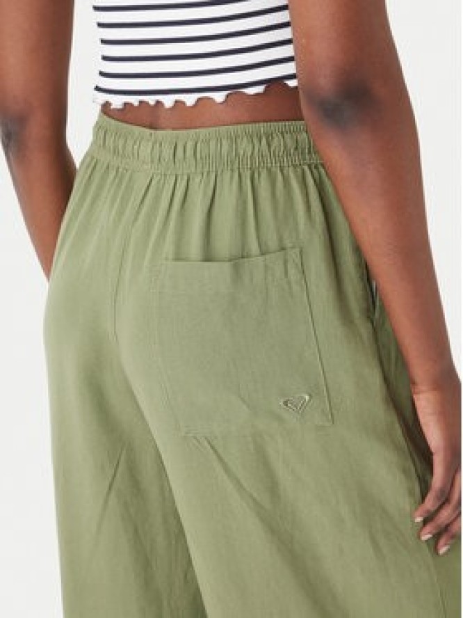 Roxy Spodnie materiałowe Lekeitio Break ERJNP03545 Zielony Wide Leg