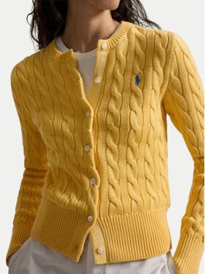 Polo Ralph Lauren Kardigan 211971868507 Żółty ciemny Slim Fit