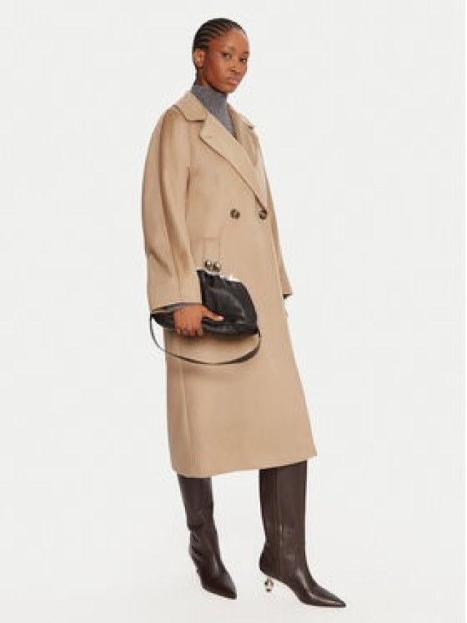 Weekend Max Mara Płaszcz wełniany Resina 2525016102 Beżowy Regular Fit