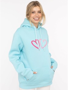 Zwillingsherz Bluza "Big Hearts" w kolorze turkusowym rozmiar: L/XL