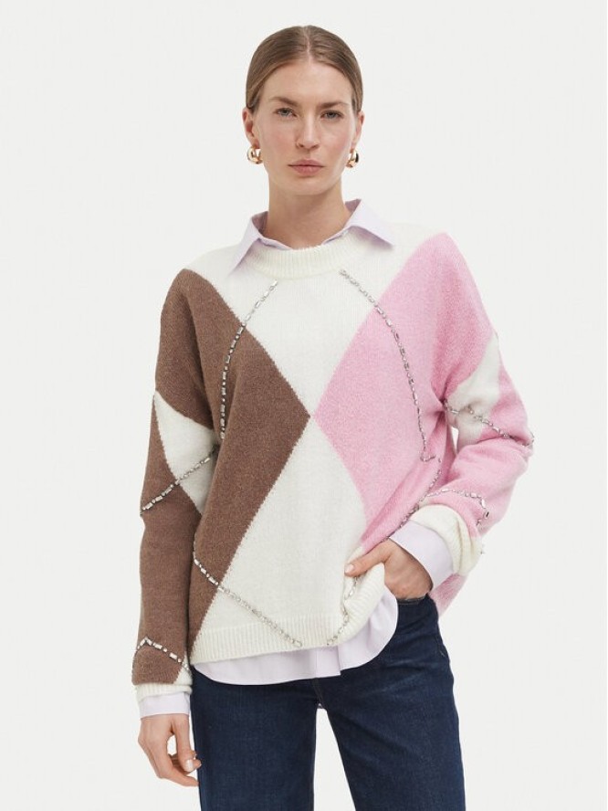 Liu Jo Sweter WF6184 MA15R Kremowy Regular Fit