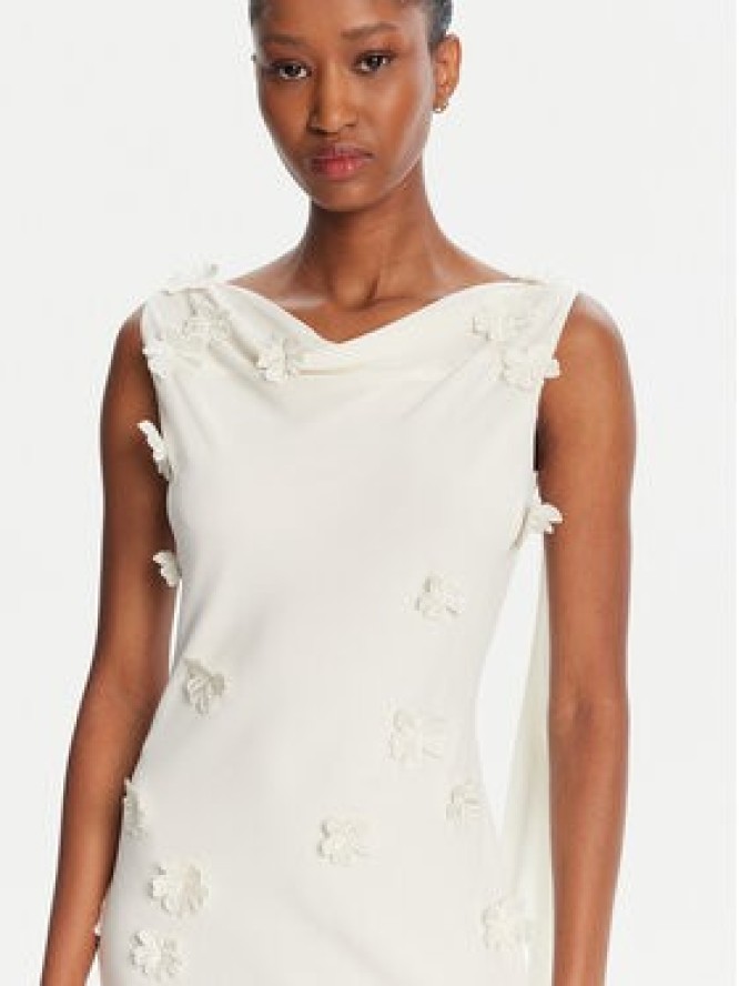 ROTATE Sukienka wieczorowa 113904857 Écru Slim Fit