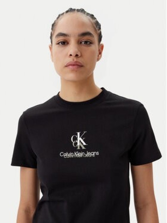 Calvin Klein Jeans T-Shirt Shadow Graphic J20J225545 Czarny Regular Fit