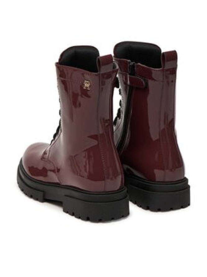 Tommy Hilfiger Trapery Lace-Up Bootie T4A5-34025-0775 D Bordowy