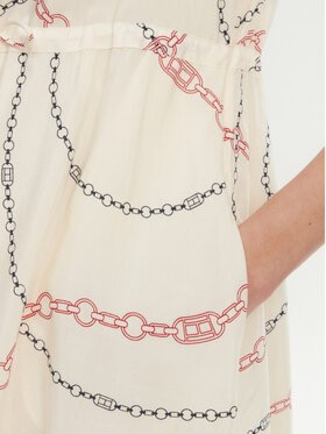 Tommy Hilfiger Sukienka koszulowa Voile WW0WW46009 Beżowy Regular Fit