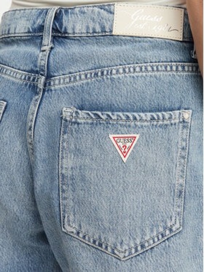 Guess Szorty jeansowe W6GD74 D0726 Niebieski Regular Fit