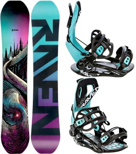 Zestaw Snowboard Raven Dahlia + Wiązania Raven FT360
