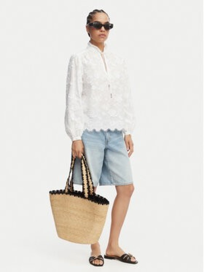 MICHAEL Michael Kors Bluzka MS640Y9KPX Biały Relaxed Fit
