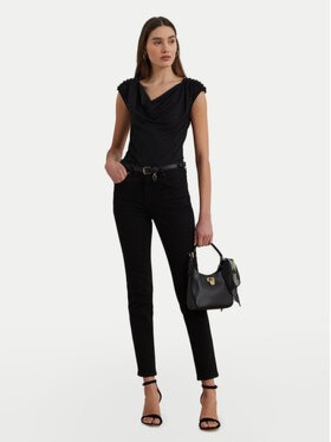 LAUREN RALPH LAUREN Bluzka 200889317003 Czarny Relaxed Fit