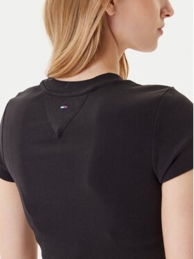 Tommy Jeans T-Shirt DW0DW21421 Czarny Slim Fit