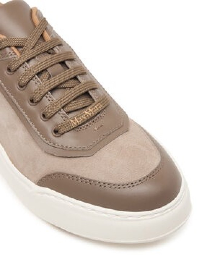 Max Mara Sneakersy Isuede 2624766031 Szary jasny