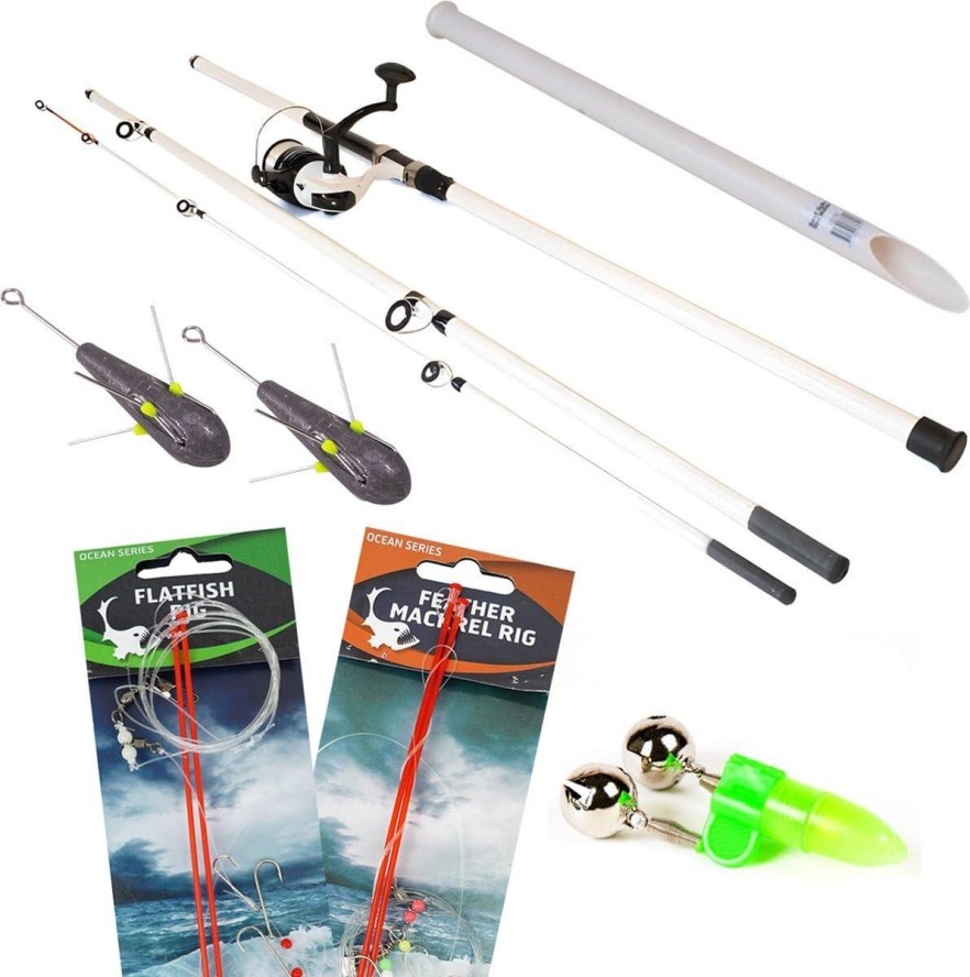 Zestaw morski surfcasting z kołowrotkiem