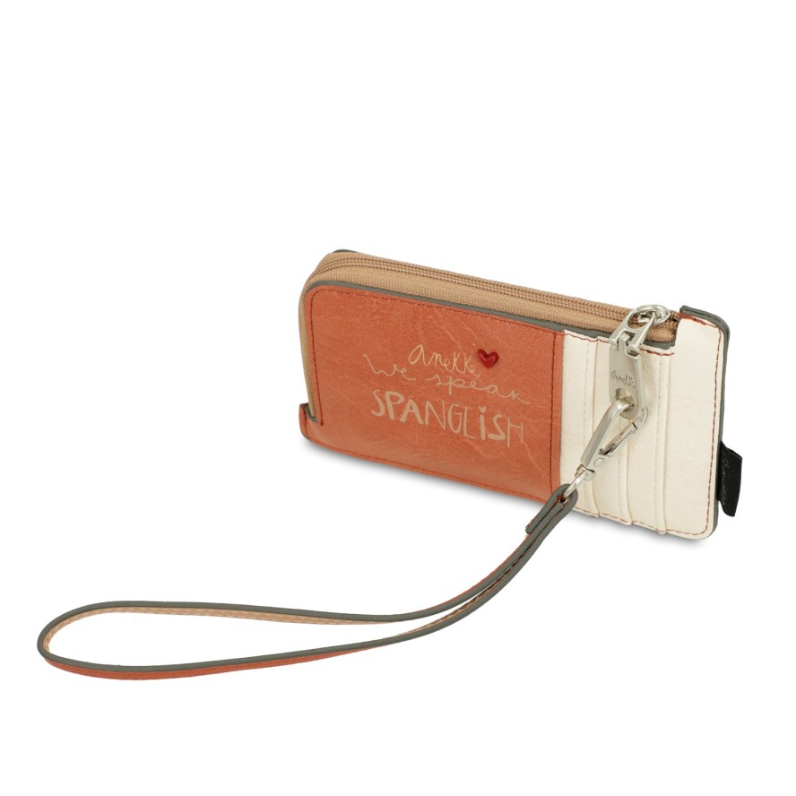 Pomarańczowy Mały Portfel Damski Anekke Z Laleczką