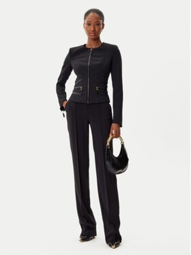 Elisabetta Franchi Marynarka GI-173-56E2-V680 Czarny Regular Fit