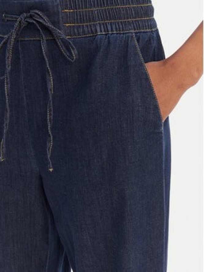 Marella Jeansy Fingere 2615181091 Granatowy Wide Leg