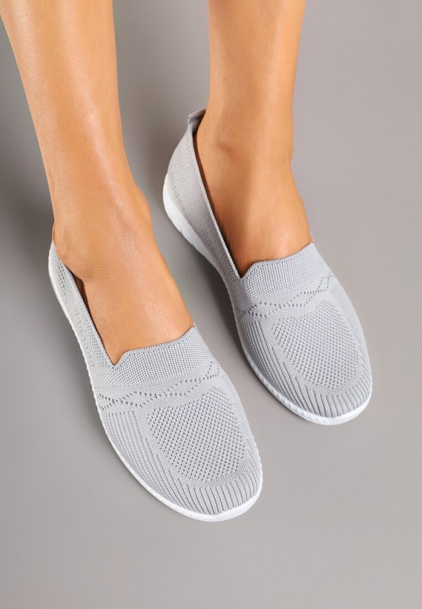 Szare Wsuwane Tenisówki Mokasyny Venni