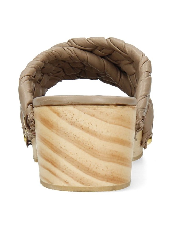 MELVIN & HAMILTON Skórzane chodaki "Sina 2" w kolorze beżowym rozmiar: 41