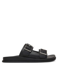 Calvin Klein Klapki City Sandal Buckle Lth HW0HW02885 Czarny