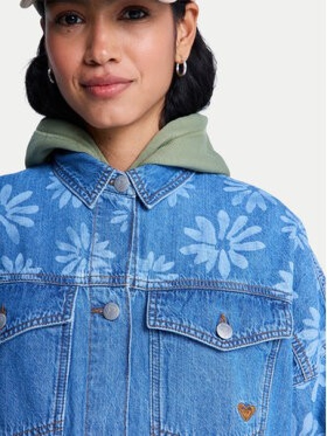 Roxy Kurtka jeansowa Salty Horizon ERJJK03700 Niebieski Regular Fit