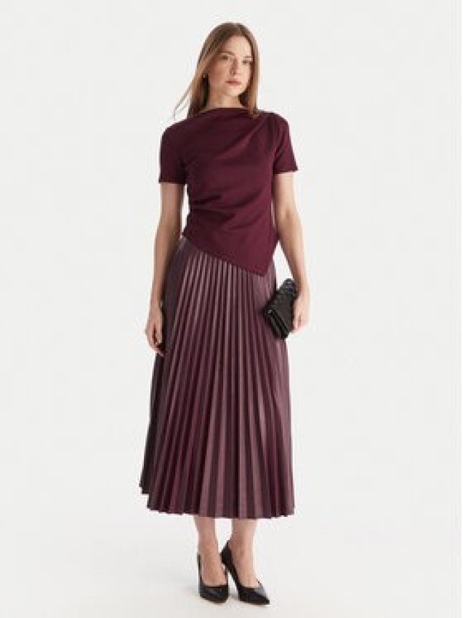 Vero Moda Spódnica z imitacji skóry Bella Holly 10319036 Fioletowy Regular Fit