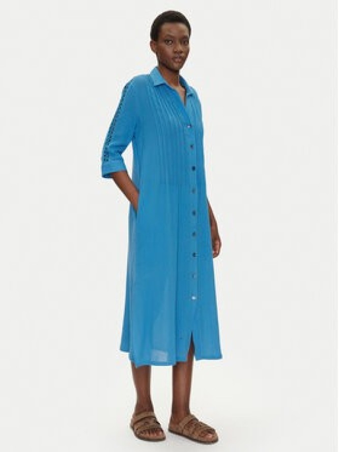 Iconique Sukienka koszulowa IC25-111 Niebieski Regular Fit