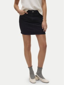 Vero Moda Spódnica jeansowa Tessa 10301536 Czarny Regular Fit