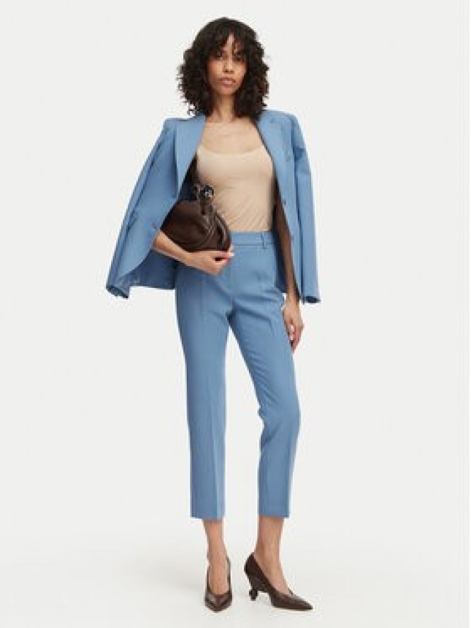 Weekend Max Mara Spodnie materiałowe Rana 2615131021 Błękitny Slim Fit