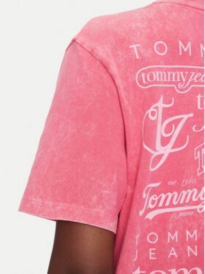 Tommy Jeans T-Shirt Multi Brand DW0DW20923 Różowy Relaxed Fit