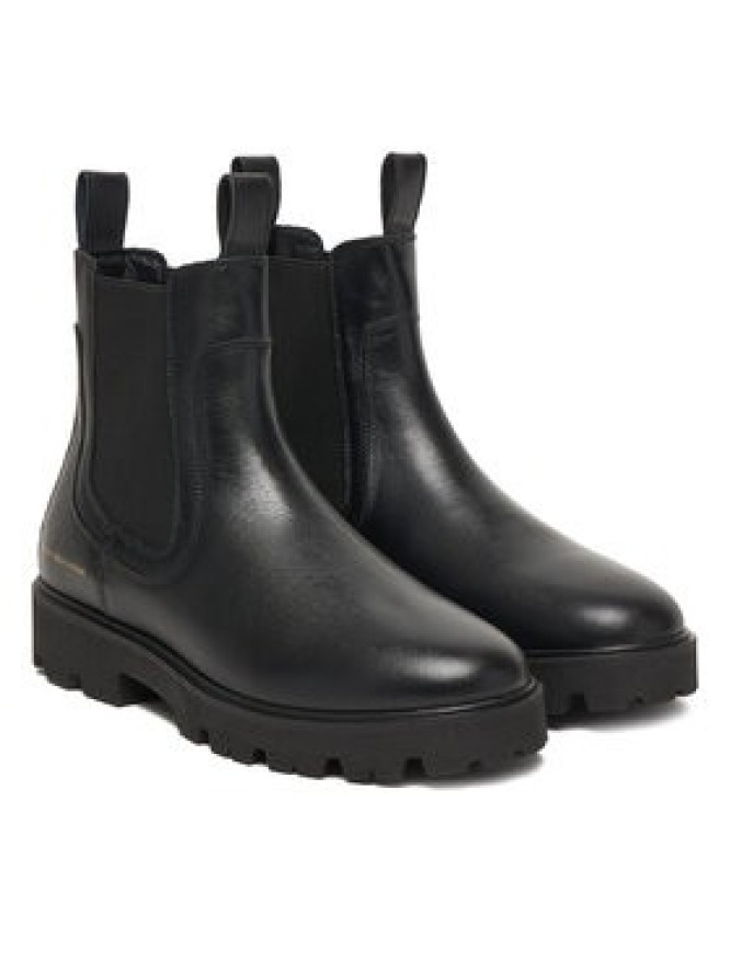 Tommy Hilfiger Sztyblety Lthr Low Chelsea FW0FW08775 Czarny