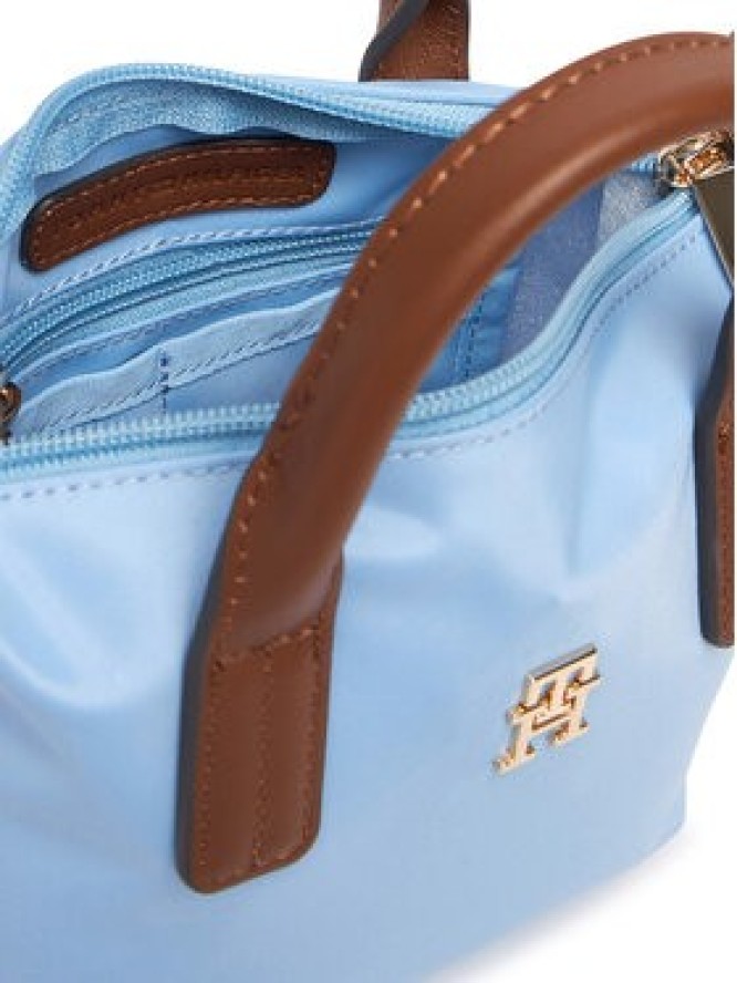 Tommy Hilfiger Torebka Popette Micro Tote AW0AW18368 Błękitny