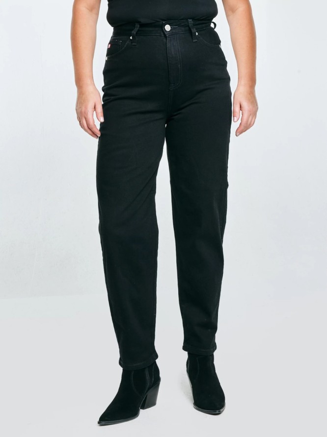 Jeansy damskie mom jeans czarne Silla 936