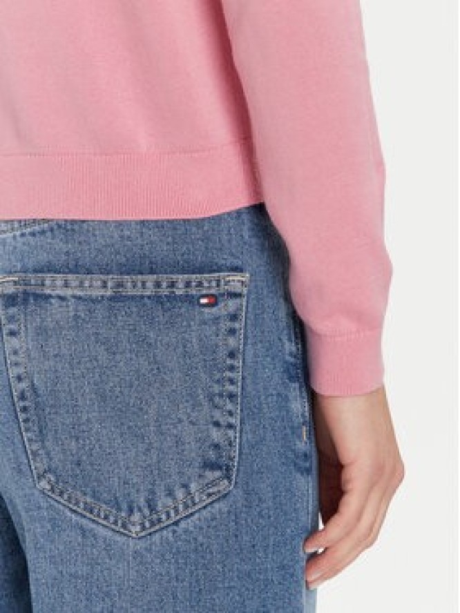 Tommy Jeans Sweter Essential DW0DW20159 Różowy Regular Fit