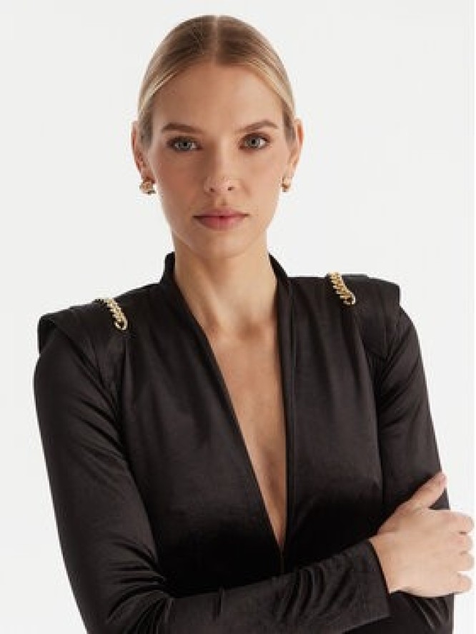 Babylon Sukienka koktajlowa MF204C Czarny Slim Fit