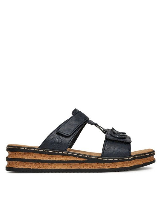 Rieker Klapki CEO-62936-14 Granatowy