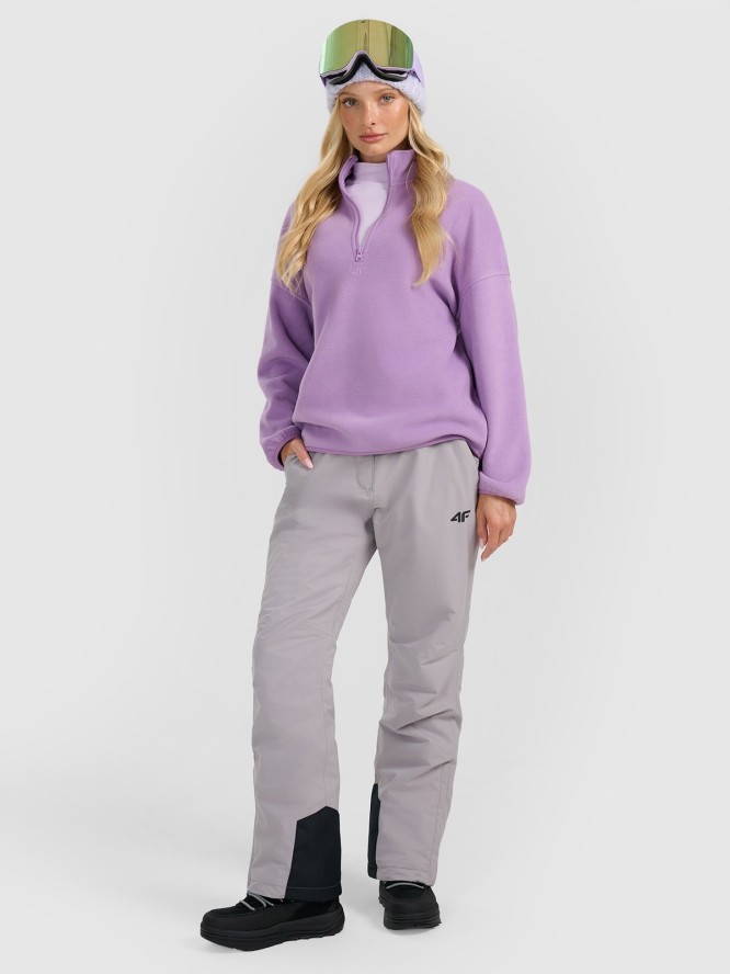 4F Polar ze stójką oversize damski - fioletowy M