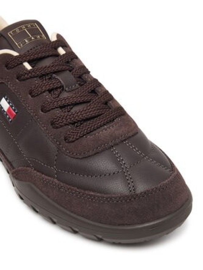 Tommy Jeans Sneakersy Tj Low Leather Runner EN0EN03084 Brązowy