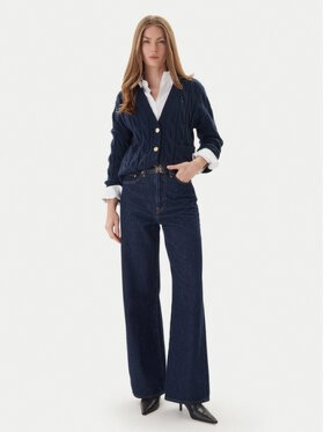 Tommy Hilfiger Kardigan WW0WW43089 Granatowy Regular Fit