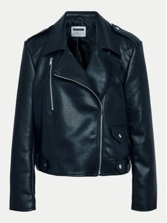 Noisy May Kurtka z imitacji skóry Rocket 27032993 Czarny Regular Fit