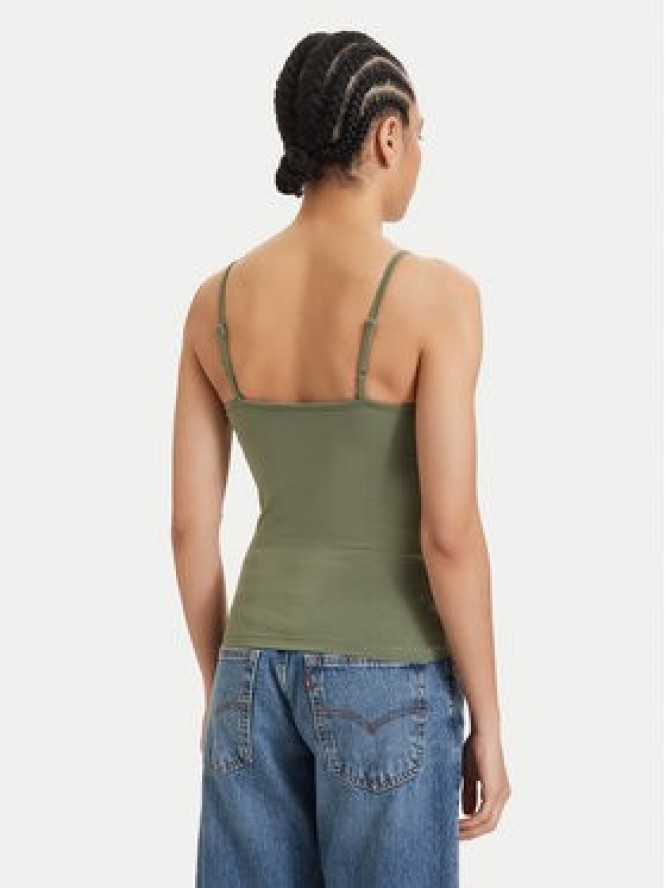 Tommy Jeans Top Essential DW0DW20675 Zielony Slim Fit