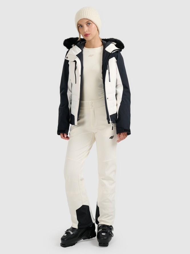 4F Kurtka narciarska membrana 10000 damska - biała XXL