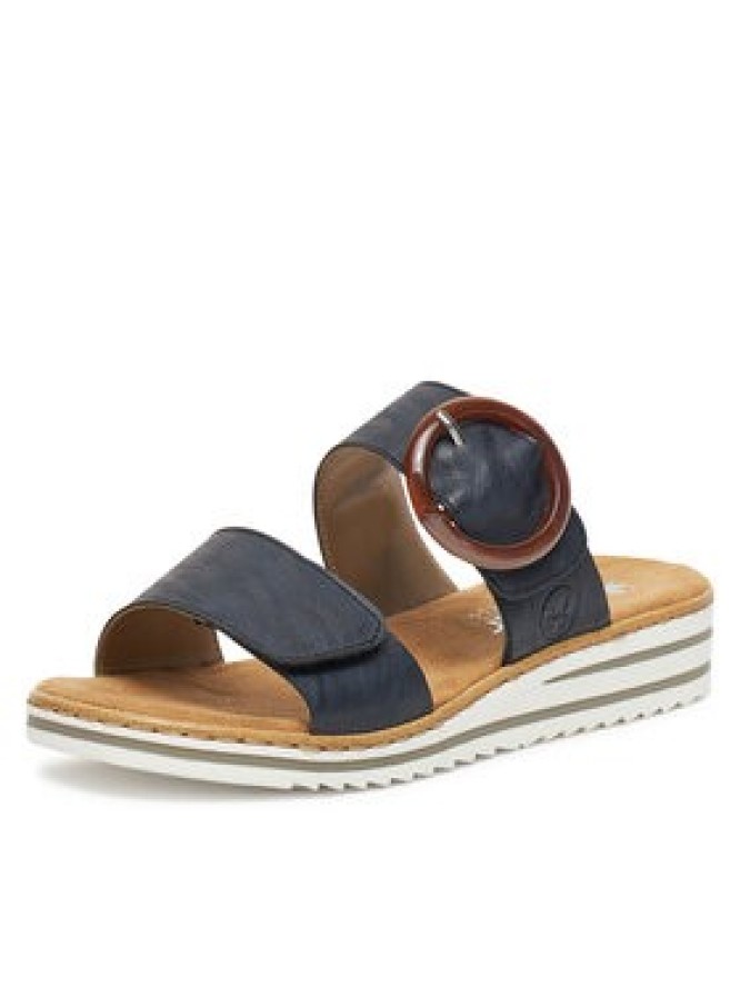 Rieker Klapki V0692-14 Granatowy