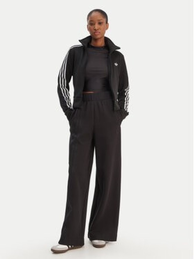 adidas Spodnie dresowe Off Placed 3-Stripes JX2733 Czarny Wide Leg