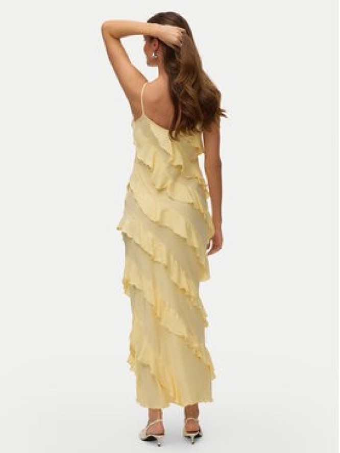 Vero Moda Sukienka wieczorowa Celyn 10348500 Żółty Regular Fit