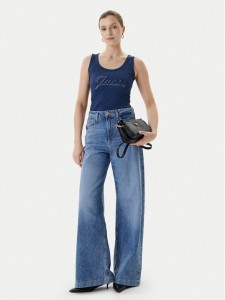 Guess Top W5YP00 KCXJ2 Granatowy Classic Fit